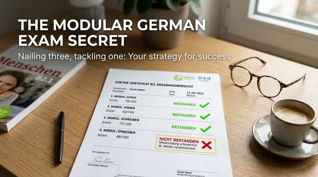 El secreto “modular”: ¿qué pasa si suspendes una parte de tu examen de alemán?