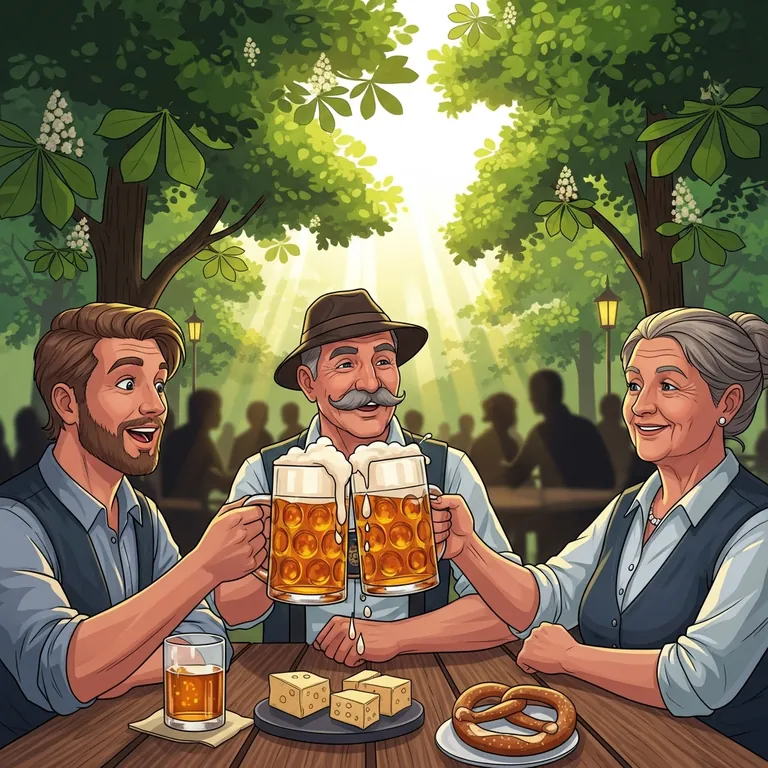 In the Beer Garden